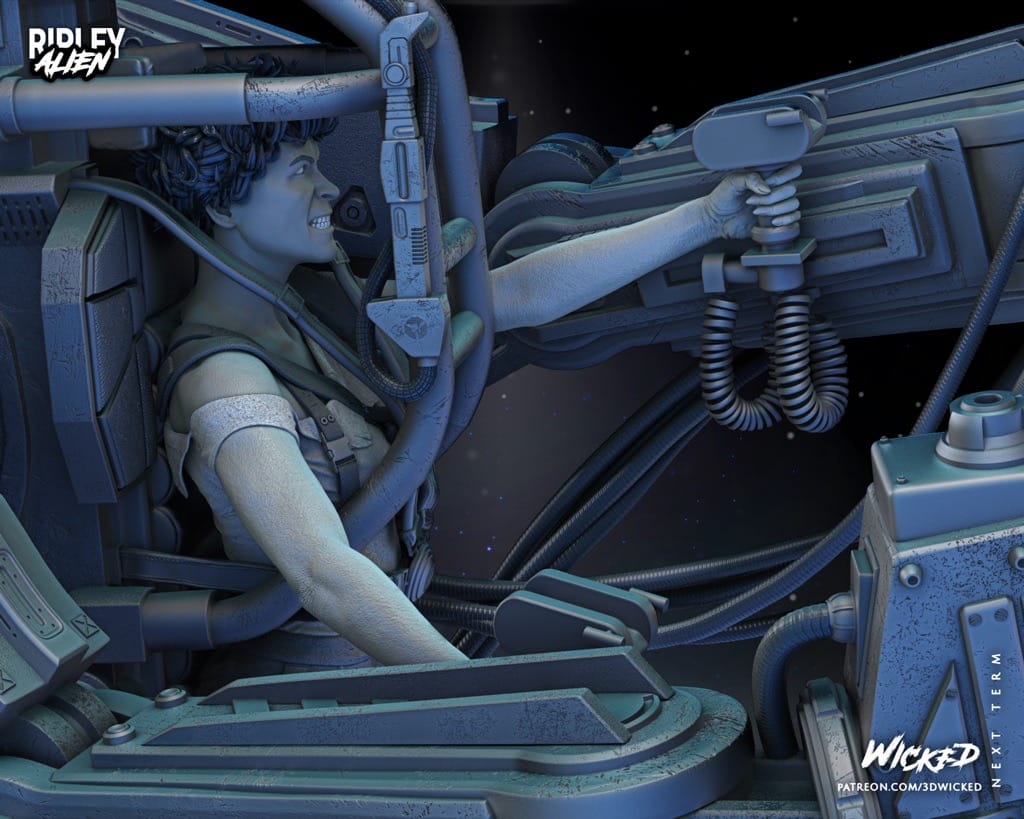 P站图纸印象馆 3DWicked 异形 工程机器人内的Ripley 3DWicked 异形 工程机器人内的Ripley