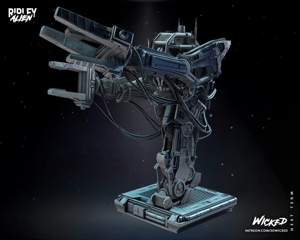 P站图纸印象馆 3DWicked 异形 工程机器人内的Ripley 3DWicked 异形 工程机器人内的Ripley