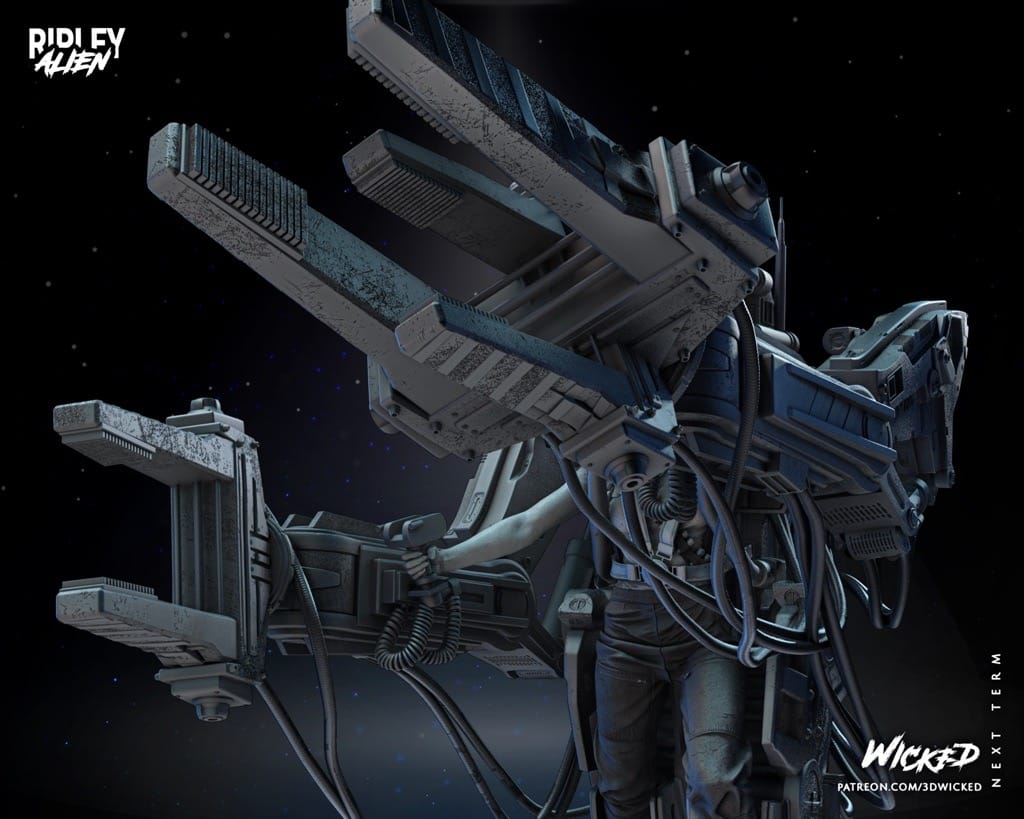 P站图纸印象馆 3DWicked 异形 工程机器人内的Ripley 3DWicked 异形 工程机器人内的Ripley