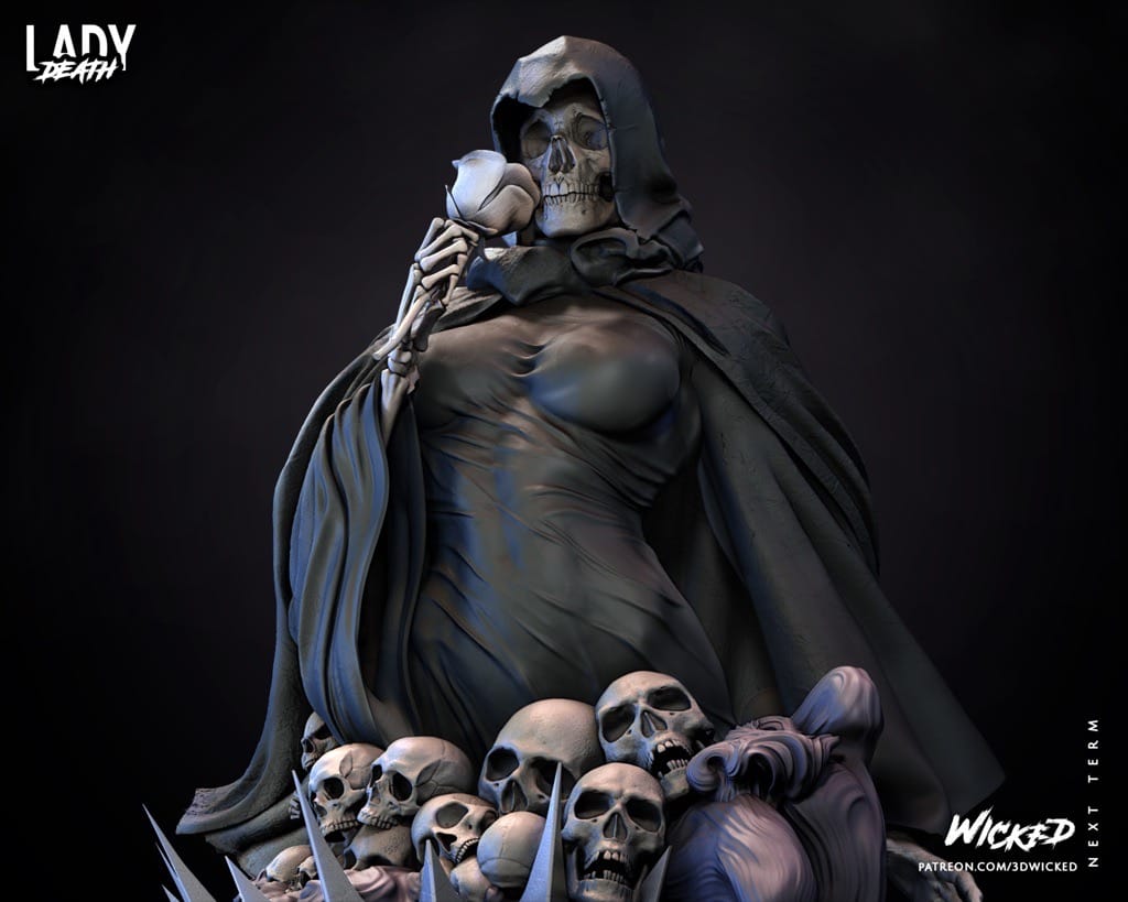 P站图纸印象馆 3DWicked 漫威 死亡女神 3DWicked 漫威 死亡女神