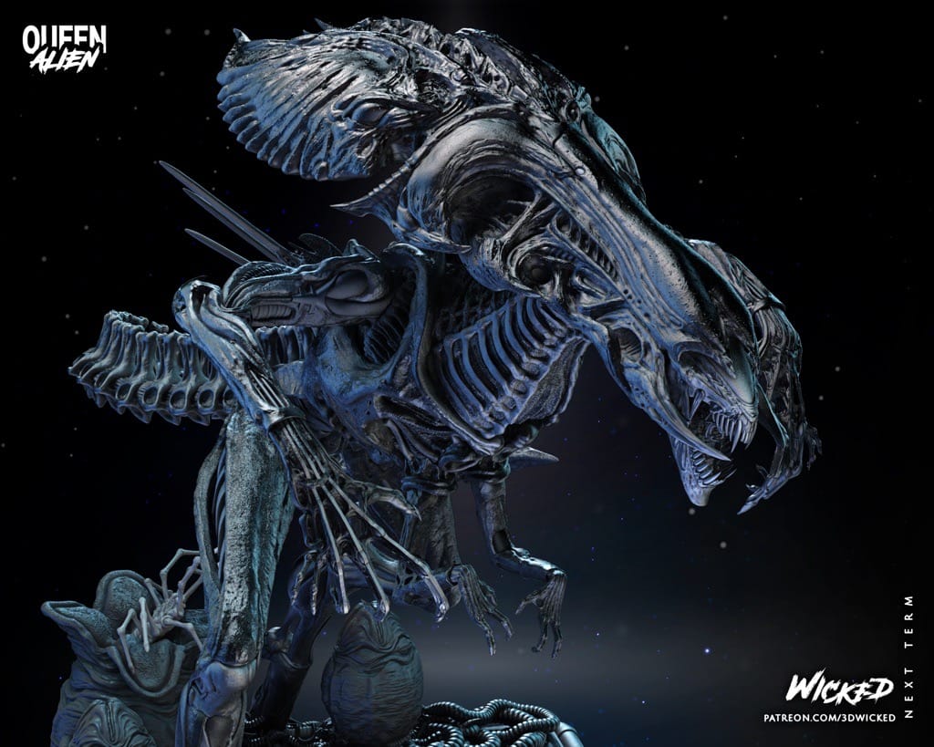 P站图纸印象馆 3DWicked 异形 异形女王 3DWicked 异形 异形女王