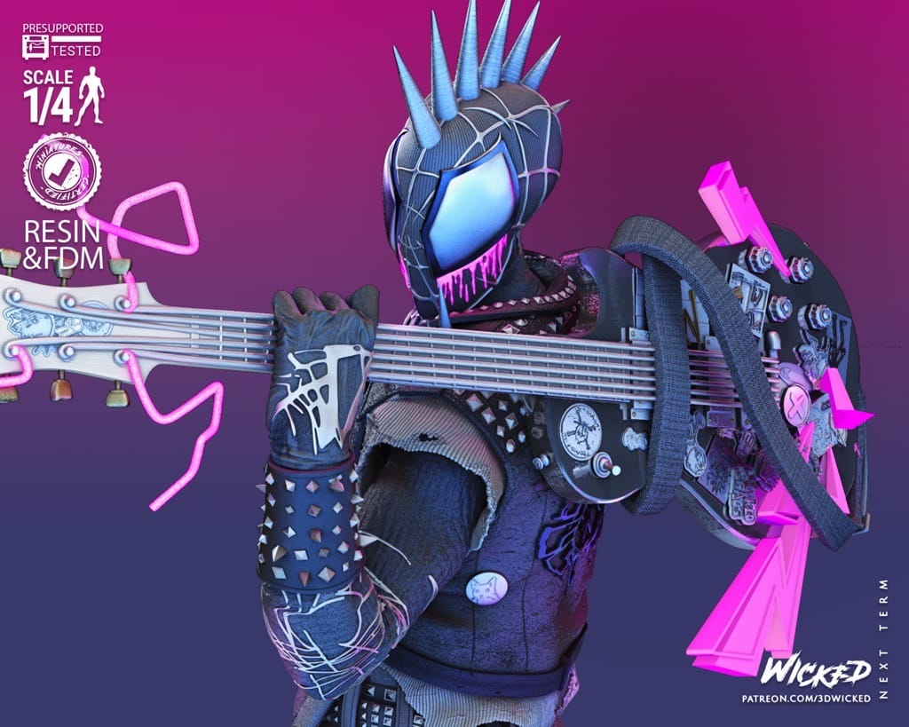 P站图纸印象馆 3DWicked 漫威 蜘蛛朋克 3DWicked 漫威 蜘蛛朋克