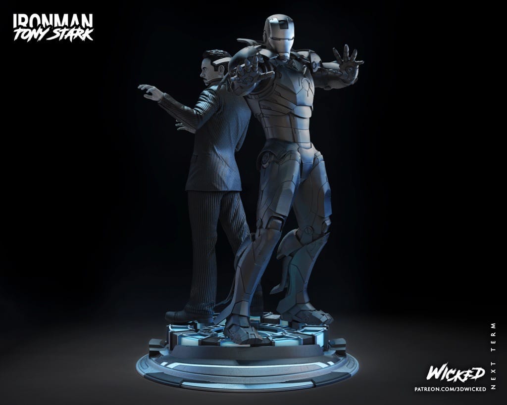 P站图纸印象馆 3DWicked 漫威 复联 钢铁侠 托尼·史塔克 3DWicked 漫威 复联 钢铁侠 托尼·史塔克
