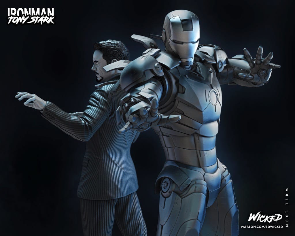 P站图纸印象馆 3DWicked 漫威 复联 钢铁侠 托尼·史塔克 3DWicked 漫威 复联 钢铁侠 托尼·史塔克