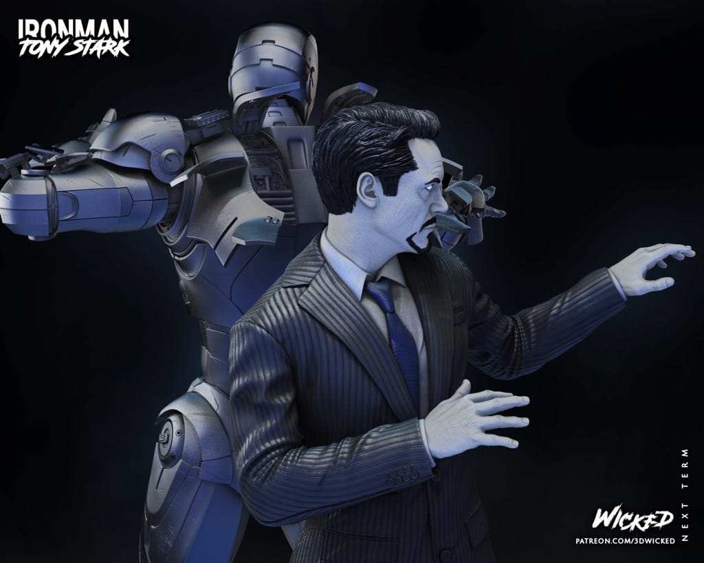 P站图纸印象馆 3DWicked 漫威 复联 钢铁侠 托尼·史塔克 3DWicked 漫威 复联 钢铁侠 托尼·史塔克