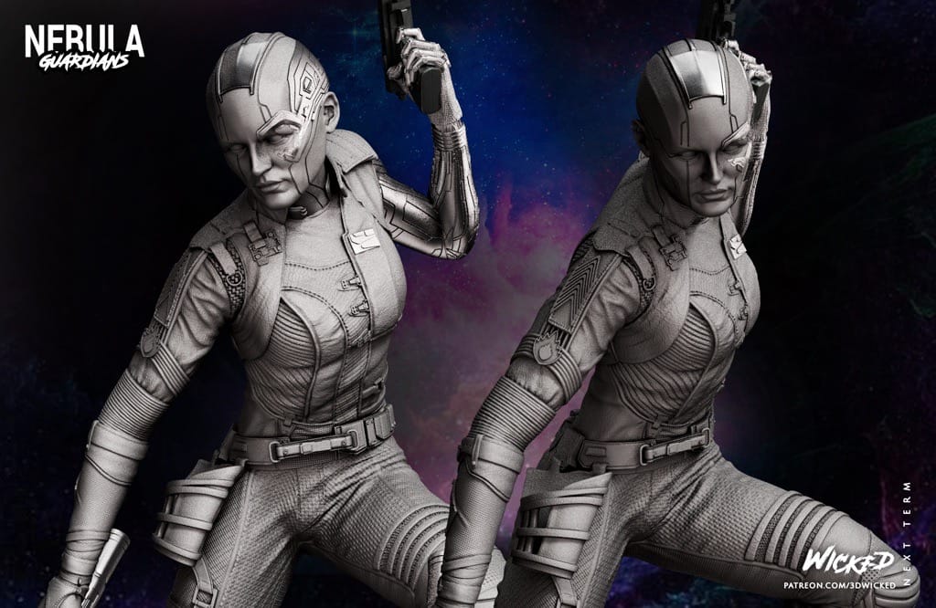 P站图纸印象馆 3DWicked 漫威 复联 星云 凯伦吉兰 3DWicked 漫威 复联 星云 凯伦吉兰