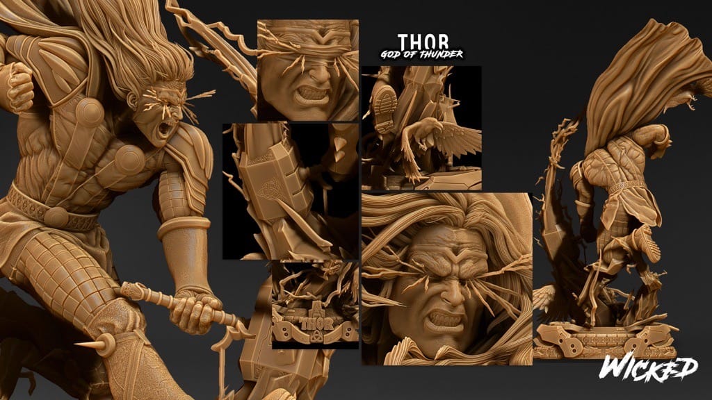 P站图纸印象馆 3DWicked 漫威 雷神 3DWicked 漫威 雷神