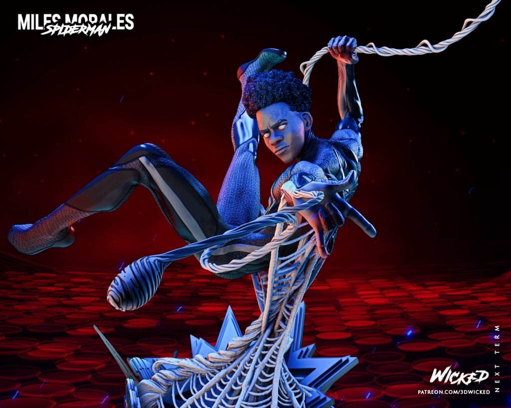 P站图纸印象馆 3DWicked 漫威 蜘蛛侠 迈尔斯·莫拉莱斯 3DWicked 漫威 蜘蛛侠 迈尔斯·莫拉莱斯