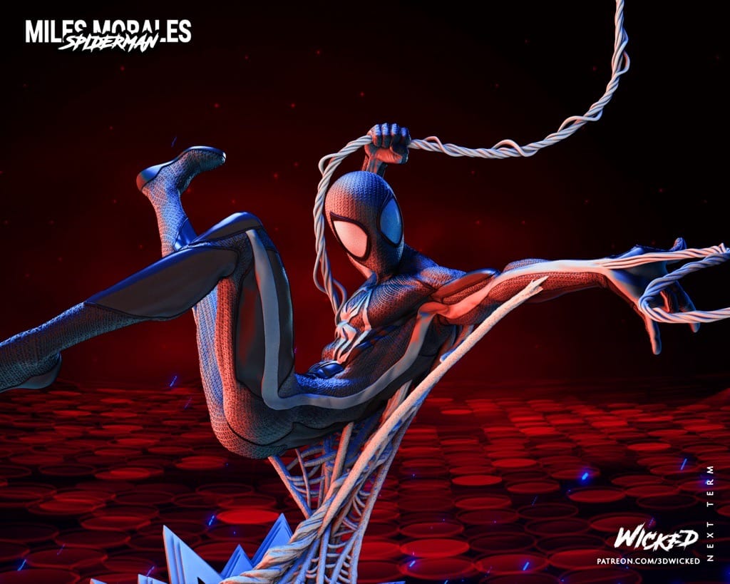 P站图纸印象馆 3DWicked 漫威 蜘蛛侠 迈尔斯·莫拉莱斯 3DWicked 漫威 蜘蛛侠 迈尔斯·莫拉莱斯