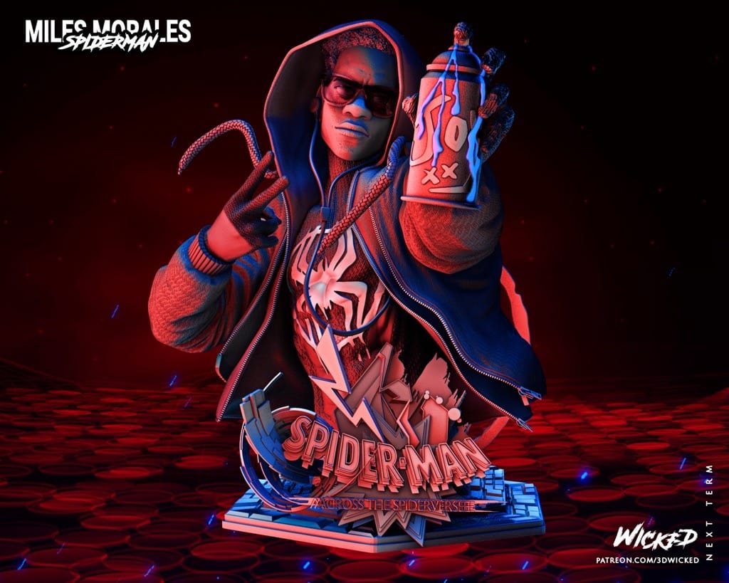 P站图纸印象馆 3DWicked 漫威 蜘蛛侠 迈尔斯·莫拉莱斯 3DWicked 漫威 蜘蛛侠 迈尔斯·莫拉莱斯