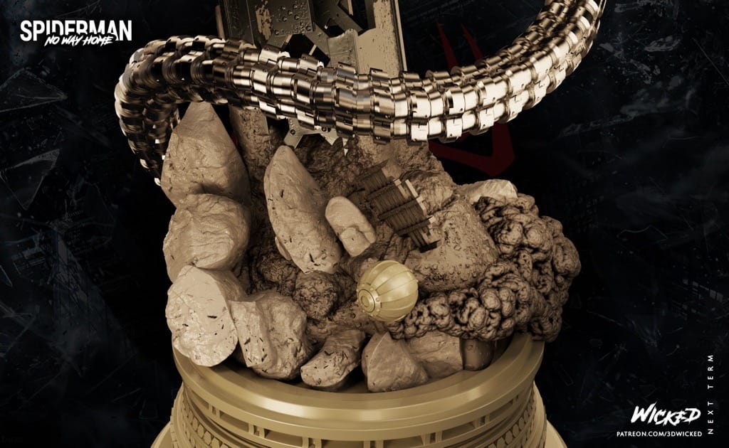 P站图纸印象馆 3DWicked 漫威 蜘蛛侠大战章鱼博士 3DWicked 漫威 蜘蛛侠大战章鱼博士