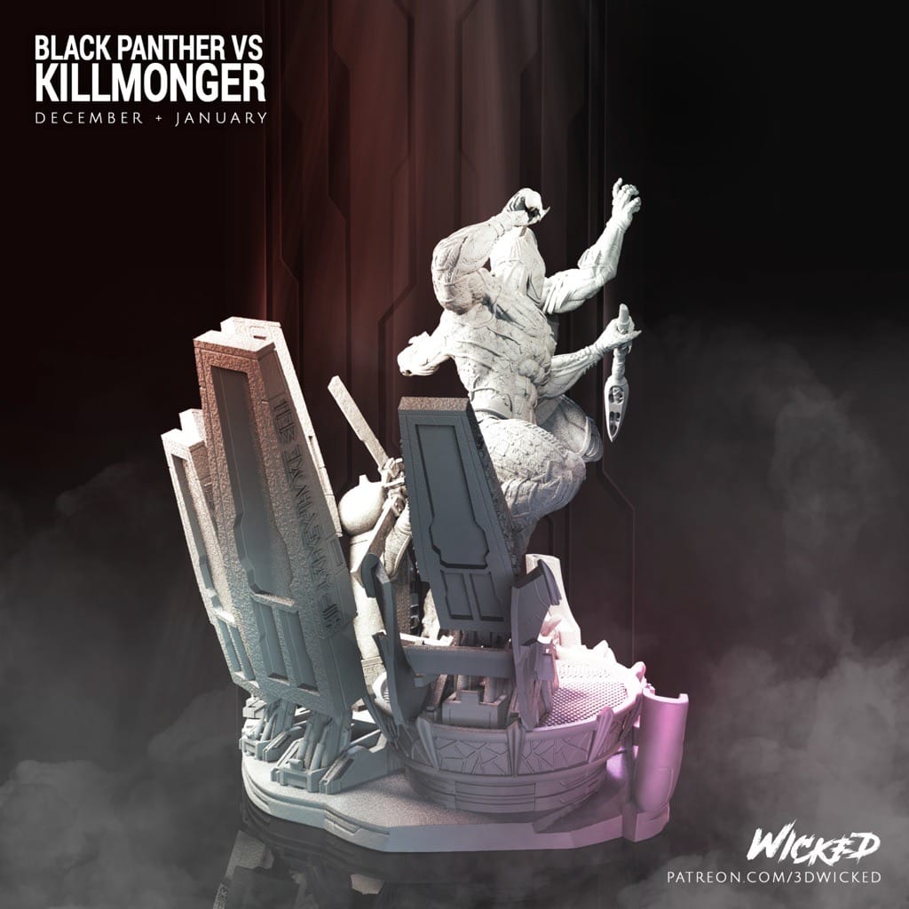 P站图纸印象馆 3DWicked 漫威 黑豹 克尔芒戈 3DWicked 漫威 黑豹 克尔芒戈