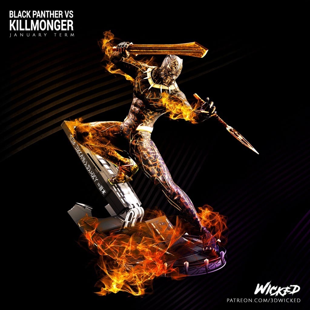 P站图纸印象馆 3DWicked 漫威 黑豹 克尔芒戈 3DWicked 漫威 黑豹 克尔芒戈