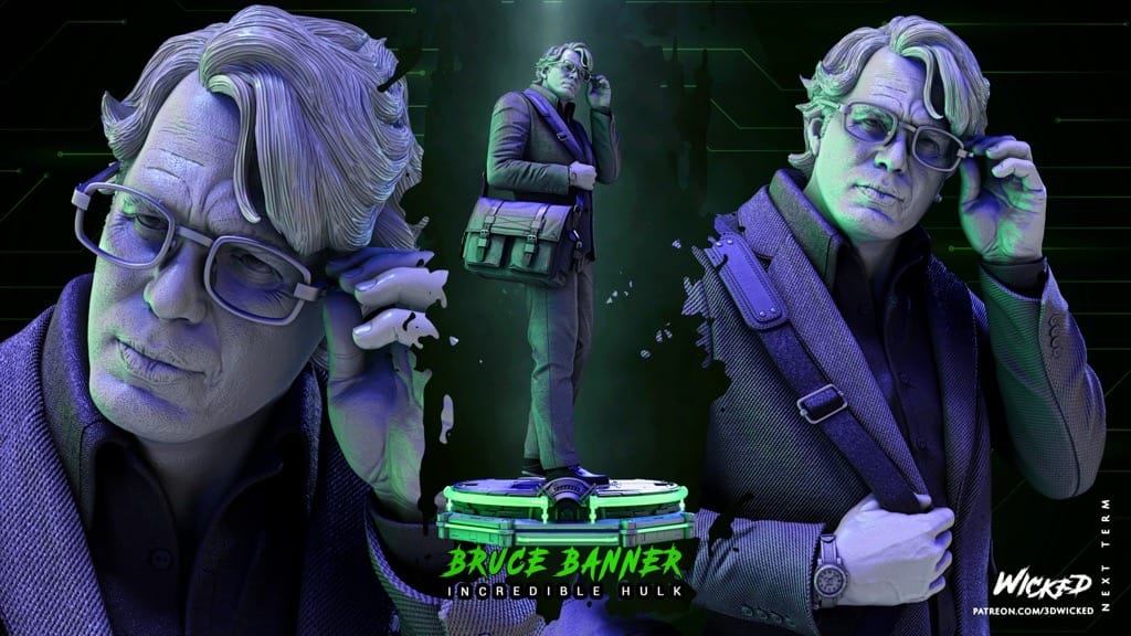 P站图纸印象馆 3DWicked 漫威 绿巨人 布鲁斯·班纳 3DWicked 漫威 绿巨人 布鲁斯·班纳