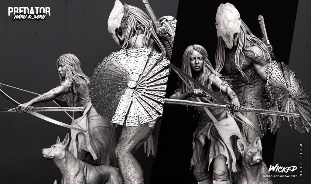 P站图纸印象馆 3DWicked 异形 铁血战士和纳鲁 3DWicked 异形 铁血战士和纳鲁