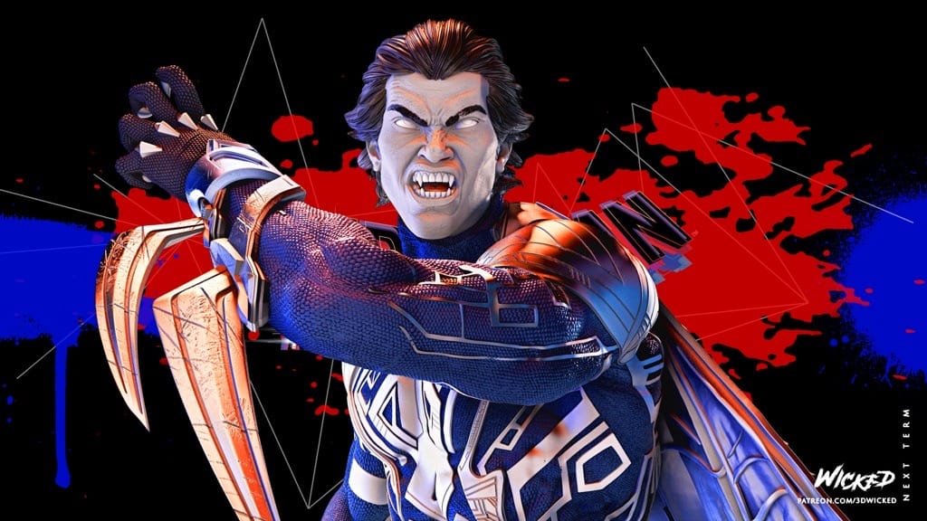 P站图纸印象馆 3DWicked 漫威 蜘蛛侠2099 3DWicked 漫威 蜘蛛侠2099