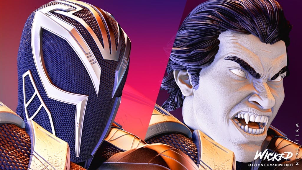 P站图纸印象馆 3DWicked 漫威 蜘蛛侠2099 3DWicked 漫威 蜘蛛侠2099