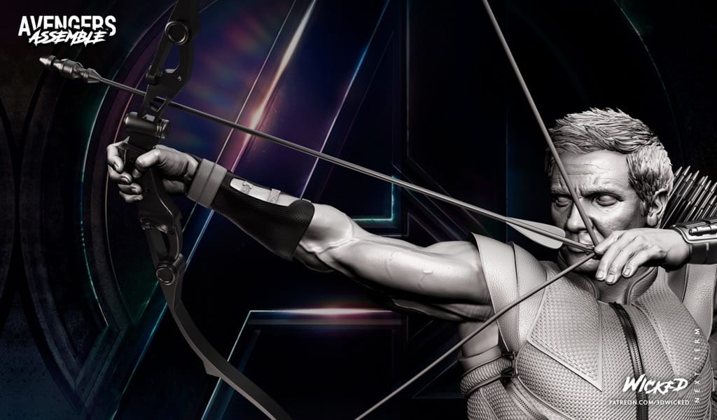 P站图纸印象馆 3DWicked 漫威 复联 鹰眼 3DWicked 漫威 复联 鹰眼