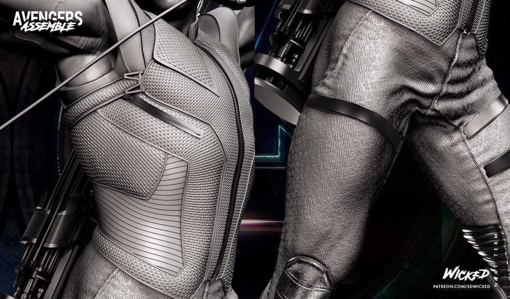 P站图纸印象馆 3DWicked 漫威 复联 鹰眼 3DWicked 漫威 复联 鹰眼