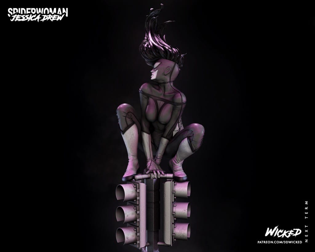 P站图纸印象馆 3DWicked 漫威 蜘蛛女侠 3DWicked 漫威 蜘蛛女侠