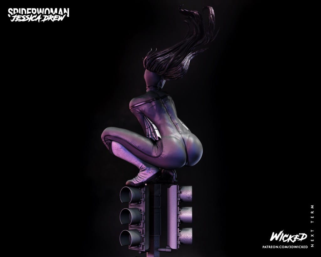 P站图纸印象馆 3DWicked 漫威 蜘蛛女侠 3DWicked 漫威 蜘蛛女侠
