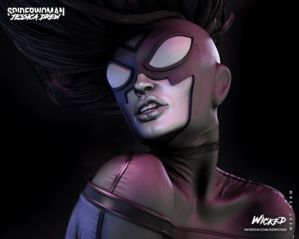 P站图纸印象馆 3DWicked 漫威 蜘蛛女侠 3DWicked 漫威 蜘蛛女侠