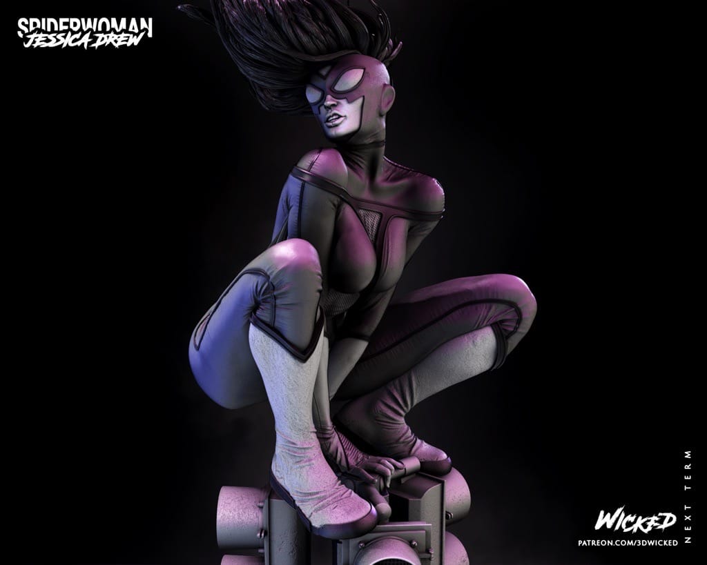 P站图纸印象馆 3DWicked 漫威 蜘蛛女侠 3DWicked 漫威 蜘蛛女侠