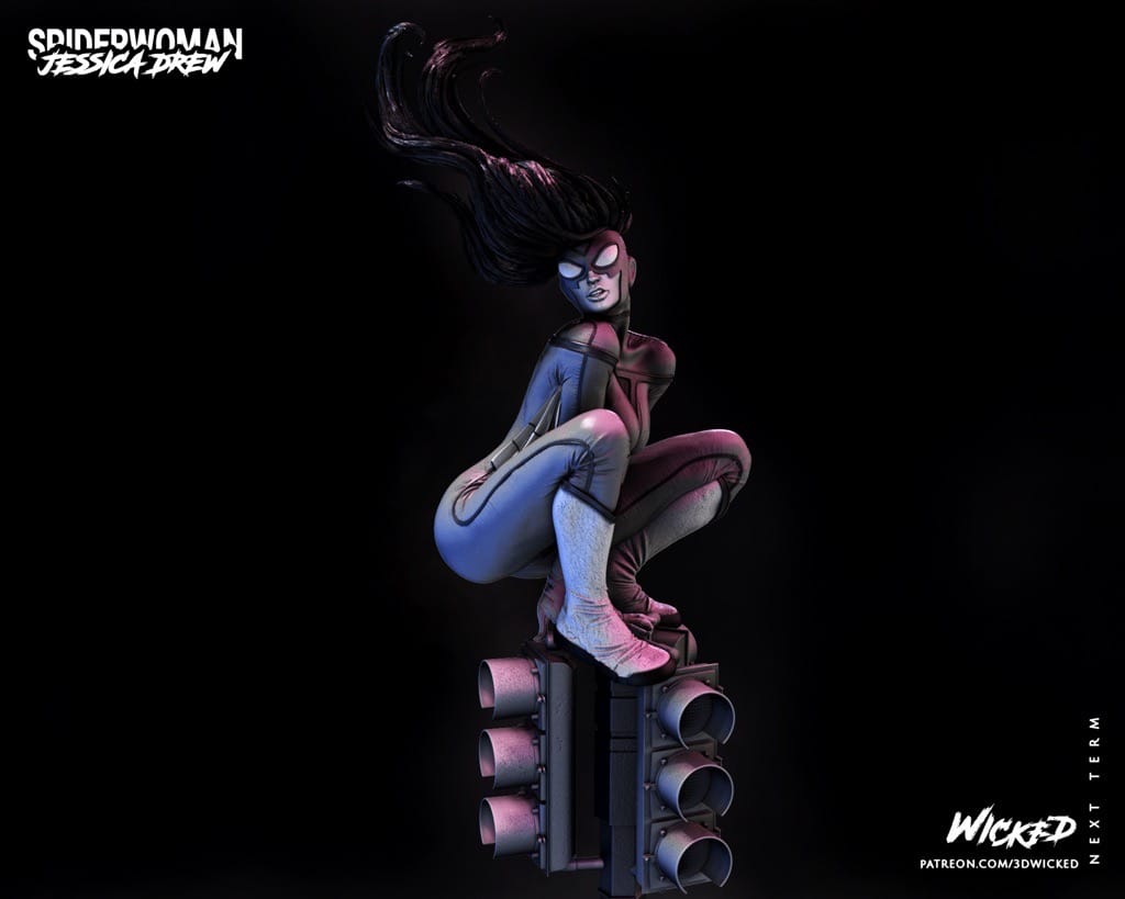 P站图纸印象馆 3DWicked 漫威 蜘蛛女侠 3DWicked 漫威 蜘蛛女侠