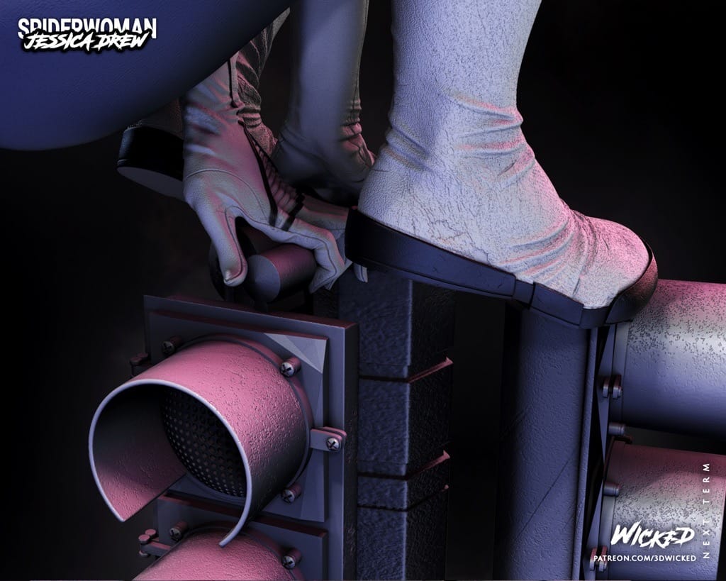 P站图纸印象馆 3DWicked 漫威 蜘蛛女侠 3DWicked 漫威 蜘蛛女侠