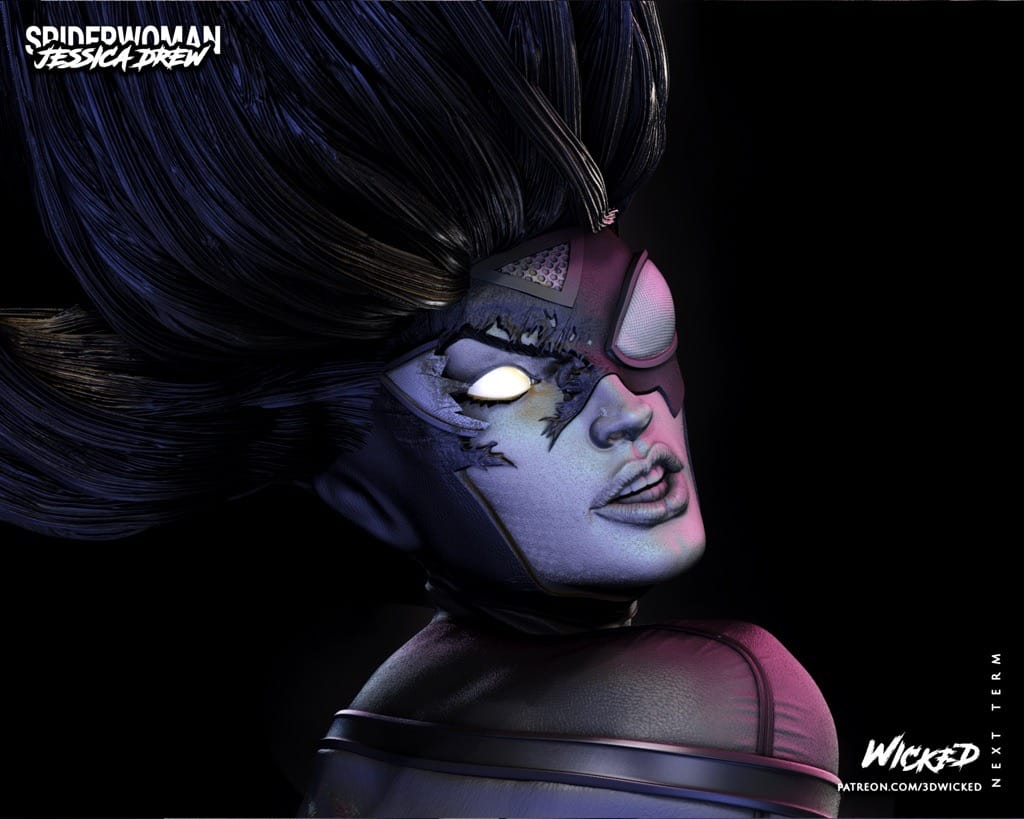 P站图纸印象馆 3DWicked 漫威 蜘蛛女侠 3DWicked 漫威 蜘蛛女侠