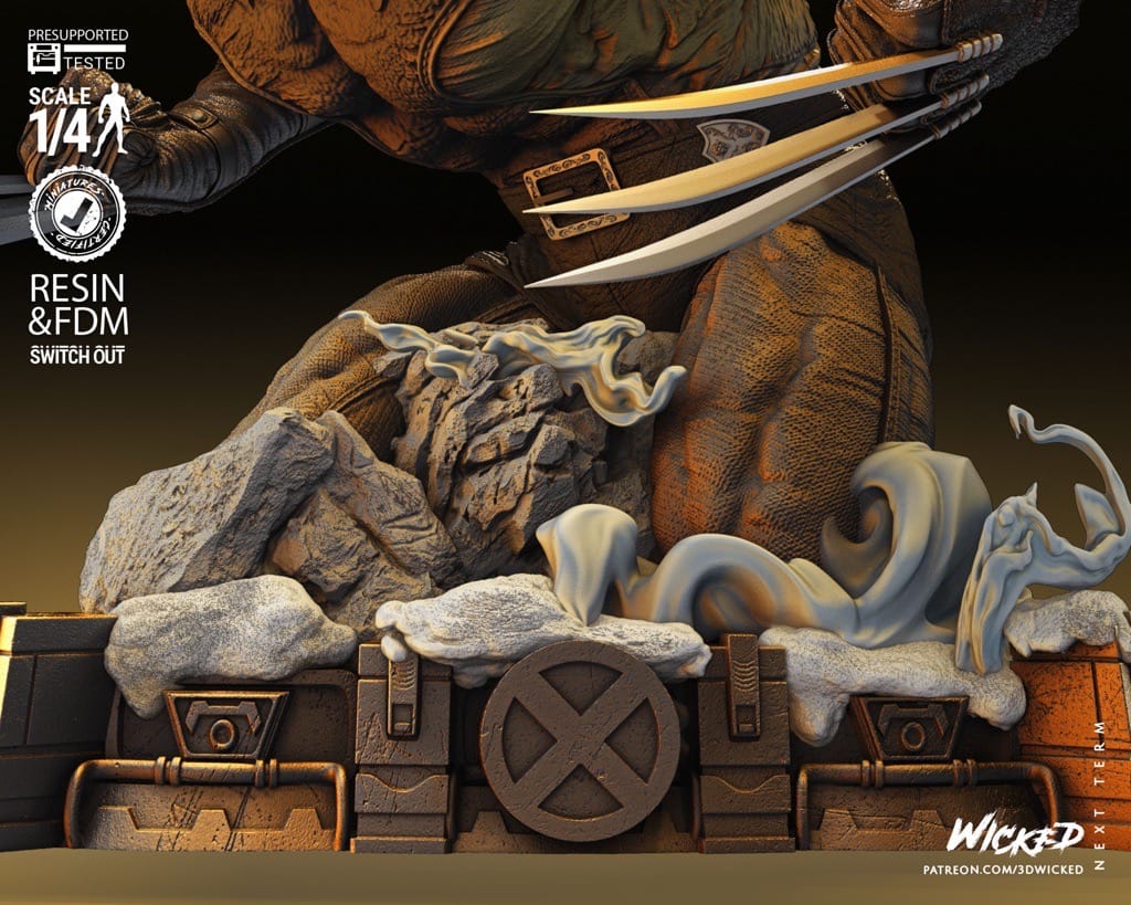 P站图纸印象馆 3DWicked 漫威 X战警 金刚狼 3DWicked 漫威 X战警 金刚狼