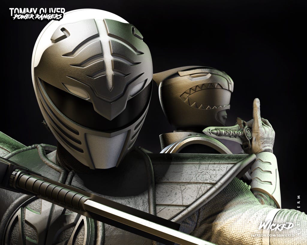 P站图纸印象馆 3DWicked 超凡战队 绿战士和白战士 3DWicked 超凡战队 绿战士和白战士