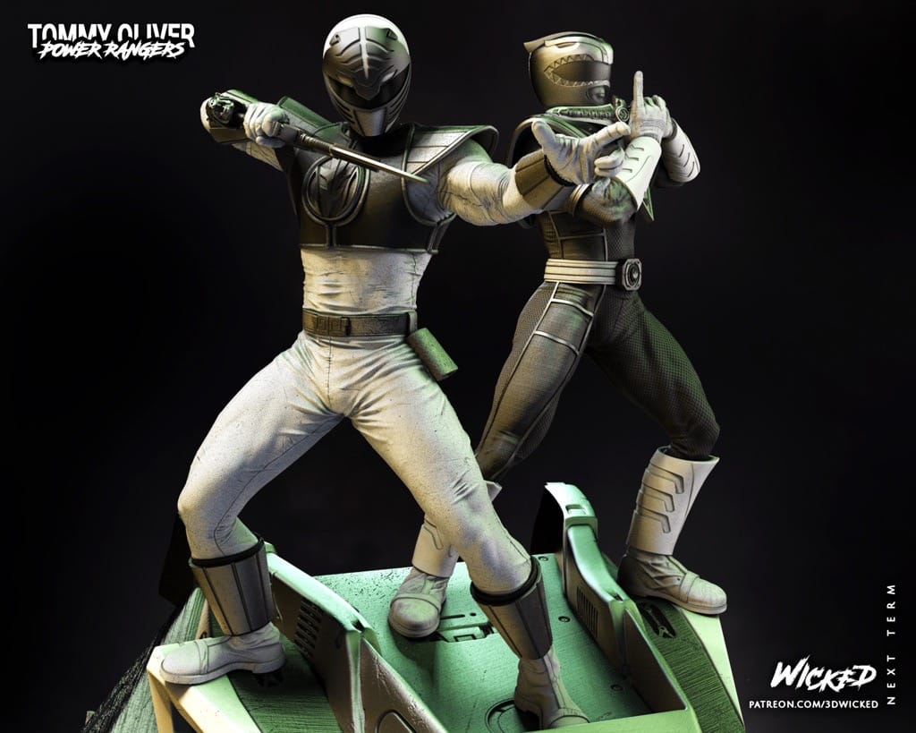 P站图纸印象馆 3DWicked 超凡战队 绿战士和白战士 3DWicked 超凡战队 绿战士和白战士