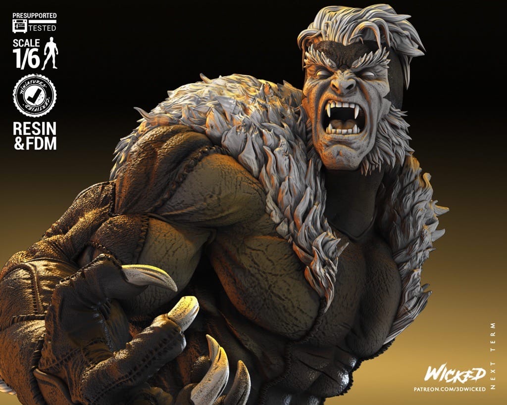 P站图纸印象馆 3DWicked 漫威 铁拳 剑齿虎 3DWicked 漫威 铁拳 剑齿虎