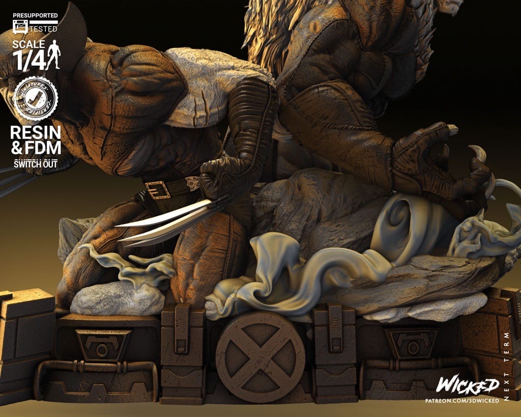 P站图纸印象馆 3DWicked 漫威 剑齿虎和金刚狼 3DWicked 漫威 剑齿虎和金刚狼