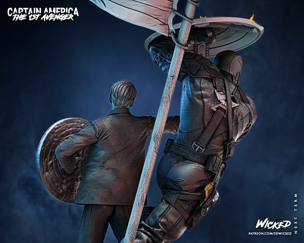 P站图纸印象馆 3DWicked 漫威 美国队长 史蒂夫·罗杰斯 3DWicked 漫威 美国队长 史蒂夫·罗杰斯