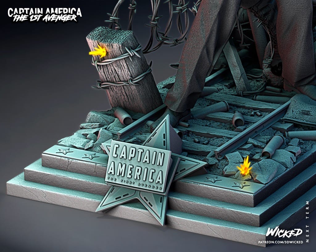 P站图纸印象馆 3DWicked 漫威 美国队长 史蒂夫·罗杰斯 3DWicked 漫威 美国队长 史蒂夫·罗杰斯
