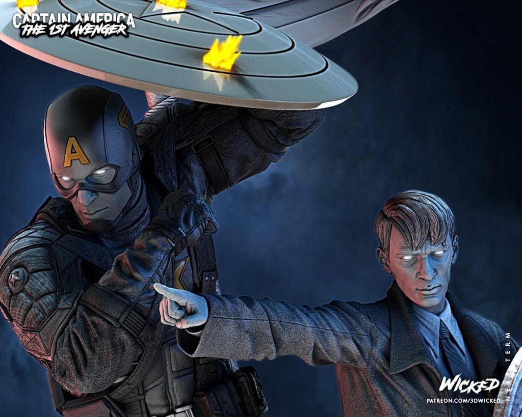 P站图纸印象馆 3DWicked 漫威 美国队长 史蒂夫·罗杰斯 3DWicked 漫威 美国队长 史蒂夫·罗杰斯