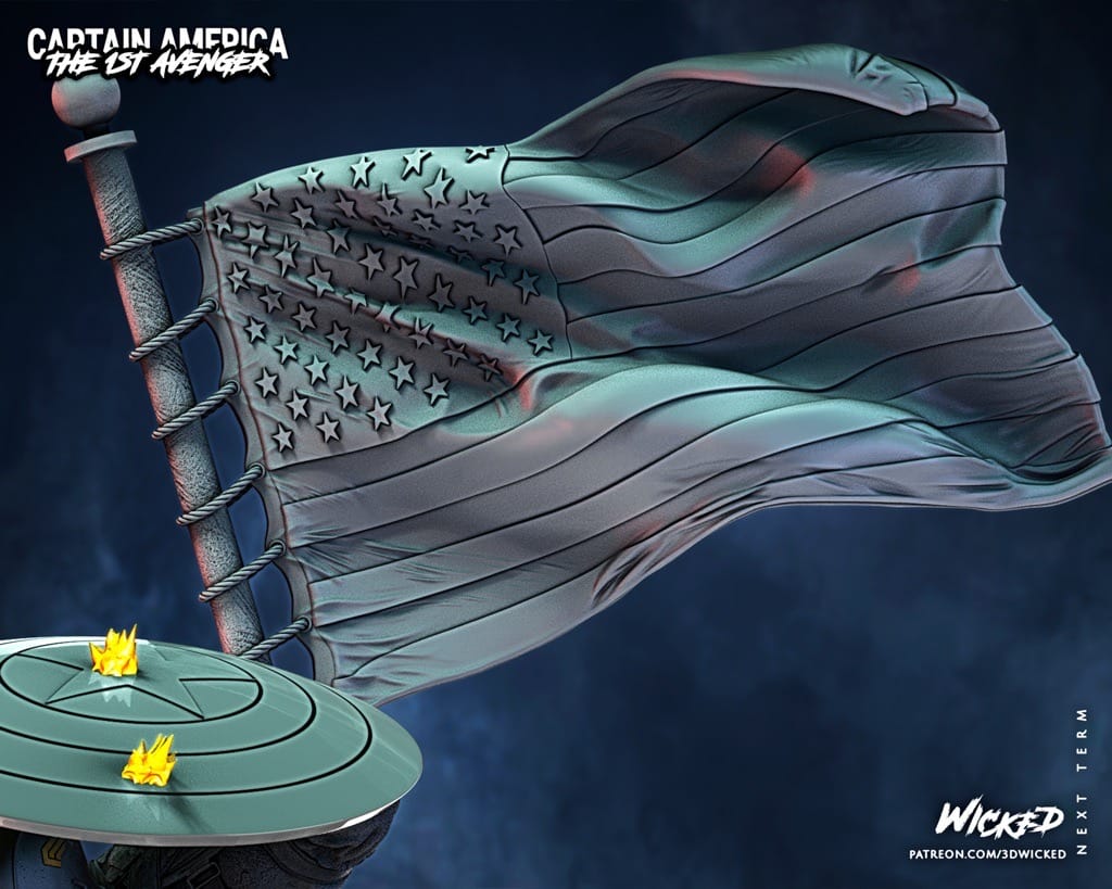 P站图纸印象馆 3DWicked 漫威 美国队长 史蒂夫·罗杰斯 3DWicked 漫威 美国队长 史蒂夫·罗杰斯