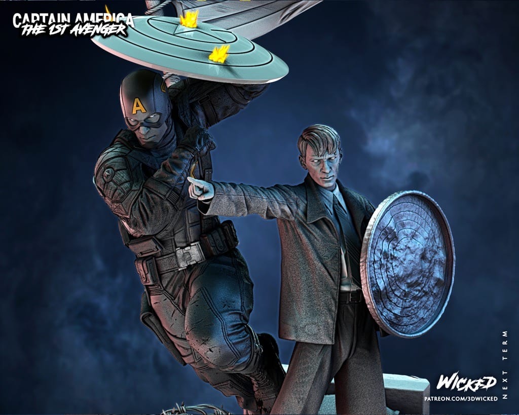 P站图纸印象馆 3DWicked 漫威 美国队长 史蒂夫·罗杰斯 3DWicked 漫威 美国队长 史蒂夫·罗杰斯