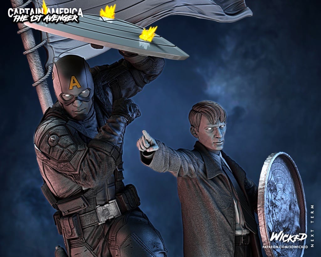 P站图纸印象馆 3DWicked 漫威 美国队长 史蒂夫·罗杰斯 3DWicked 漫威 美国队长 史蒂夫·罗杰斯