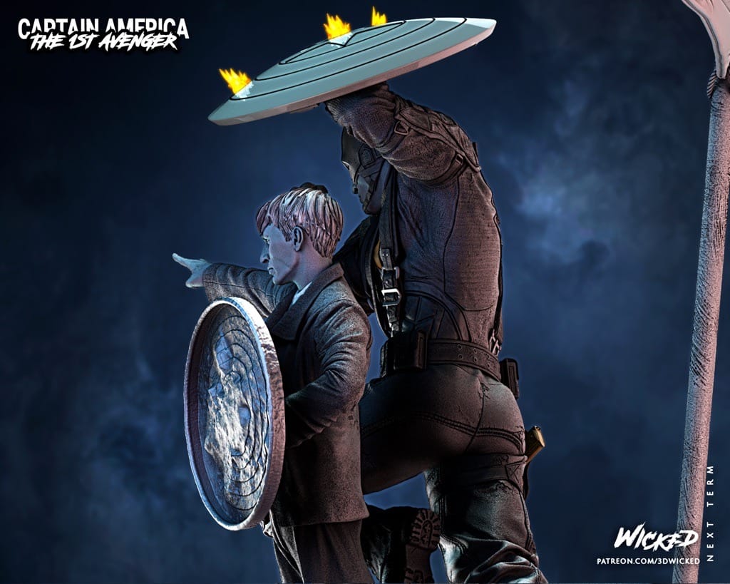 P站图纸印象馆 3DWicked 漫威 美国队长 史蒂夫·罗杰斯 3DWicked 漫威 美国队长 史蒂夫·罗杰斯