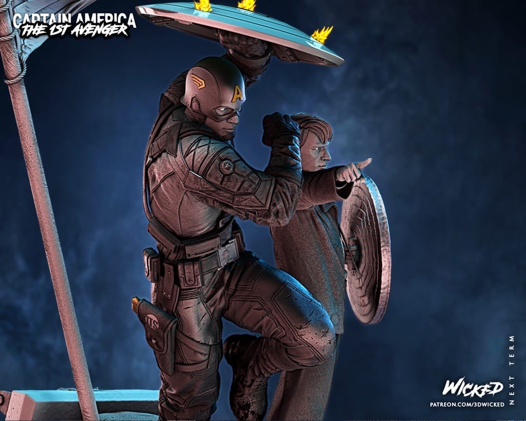 P站图纸印象馆 3DWicked 漫威 美国队长 史蒂夫·罗杰斯 3DWicked 漫威 美国队长 史蒂夫·罗杰斯