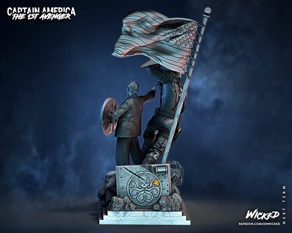 P站图纸印象馆 3DWicked 漫威 美国队长 史蒂夫·罗杰斯 3DWicked 漫威 美国队长 史蒂夫·罗杰斯