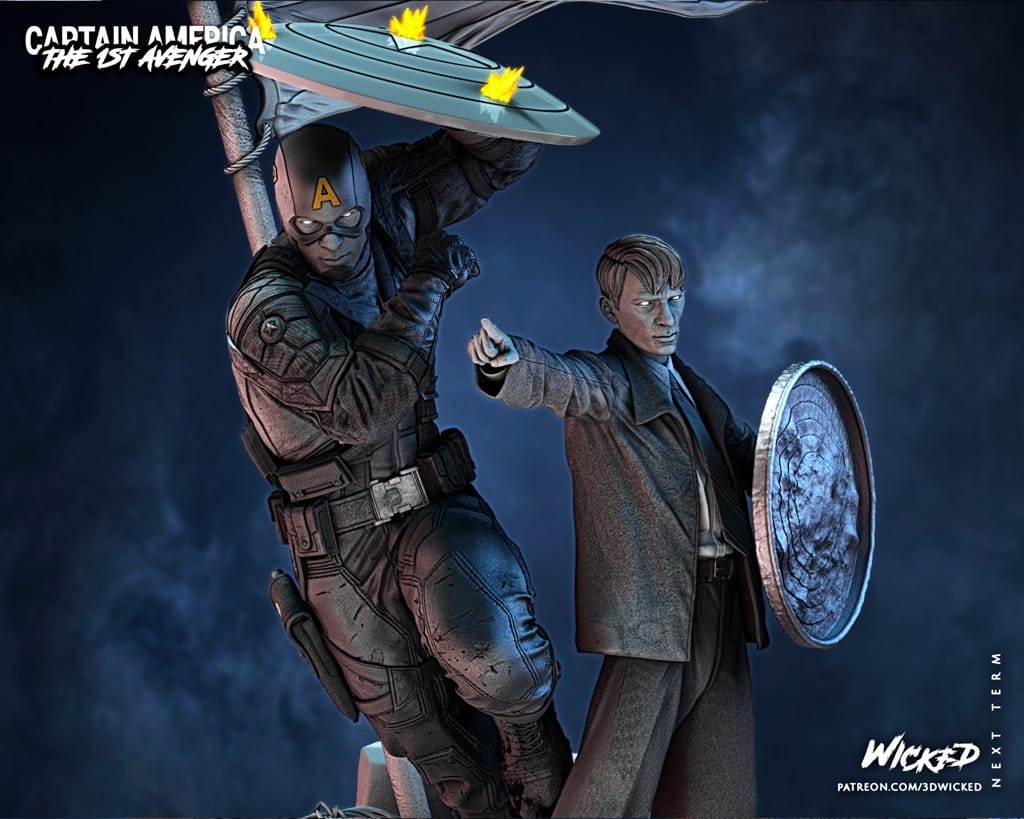 P站图纸印象馆 3DWicked 漫威 美国队长 史蒂夫·罗杰斯 3DWicked 漫威 美国队长 史蒂夫·罗杰斯