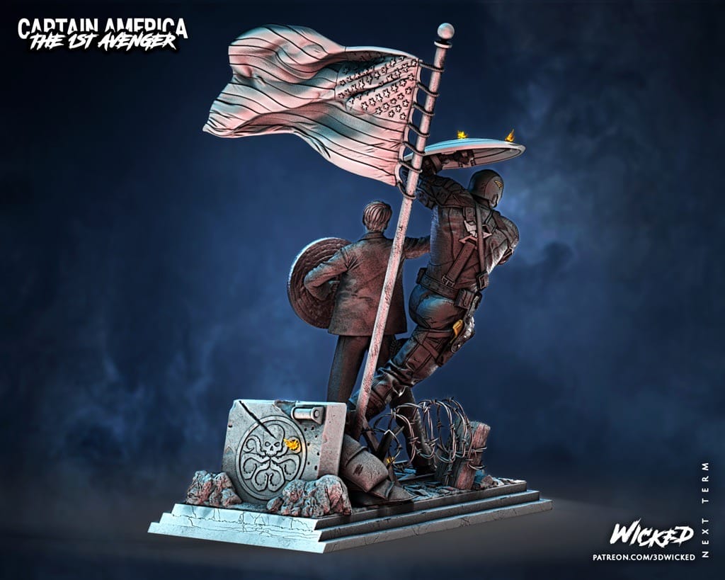 P站图纸印象馆 3DWicked 漫威 美国队长 史蒂夫·罗杰斯 3DWicked 漫威 美国队长 史蒂夫·罗杰斯