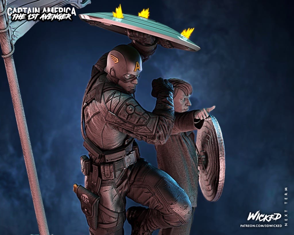 P站图纸印象馆 3DWicked 漫威 美国队长 史蒂夫·罗杰斯 3DWicked 漫威 美国队长 史蒂夫·罗杰斯