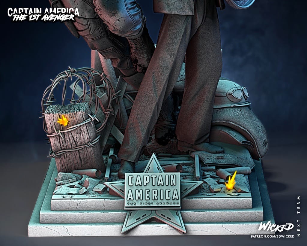 P站图纸印象馆 3DWicked 漫威 美国队长 史蒂夫·罗杰斯 3DWicked 漫威 美国队长 史蒂夫·罗杰斯