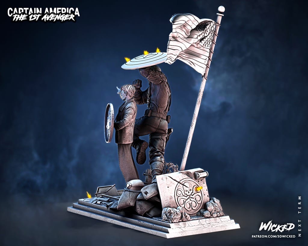 P站图纸印象馆 3DWicked 漫威 美国队长 史蒂夫·罗杰斯 3DWicked 漫威 美国队长 史蒂夫·罗杰斯