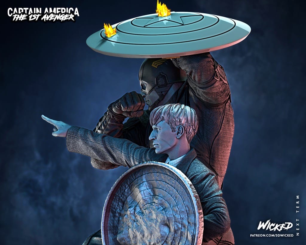 P站图纸印象馆 3DWicked 漫威 美国队长 史蒂夫·罗杰斯 3DWicked 漫威 美国队长 史蒂夫·罗杰斯